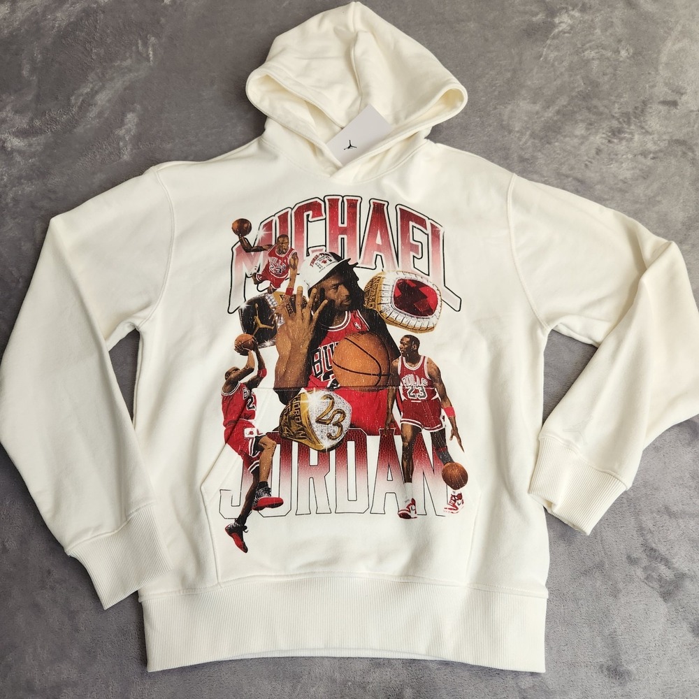 New $110 Air Jordan Flight Graphic Michael Jordan Hoodie Mens S Small HJ4396-133
